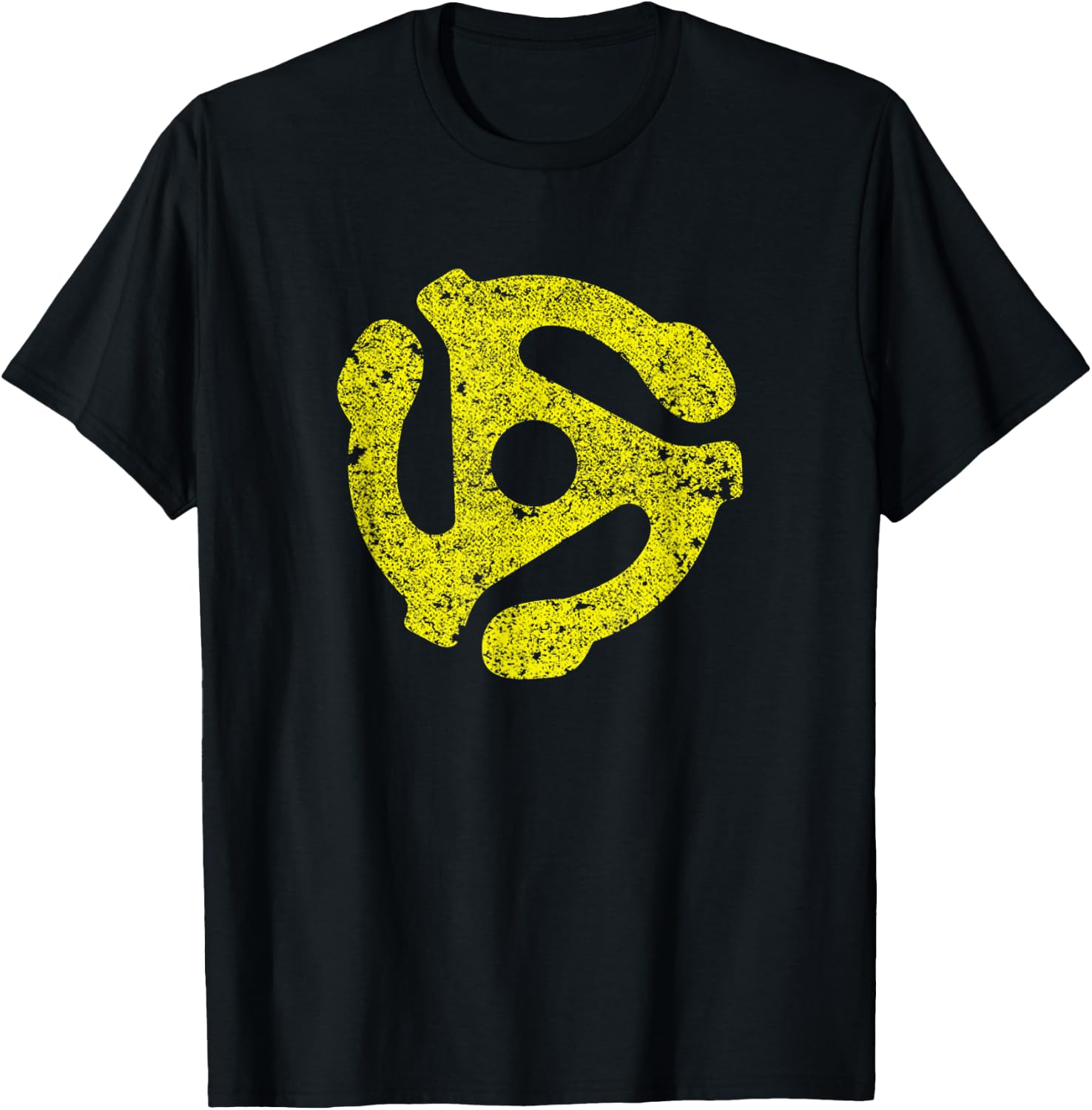 DJ 45 RPM Adapter Vintage Style Vinyl Turntable Record T-Shirt