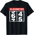 Funny 65th Birthday Oldometer Racing Car T-Shirt