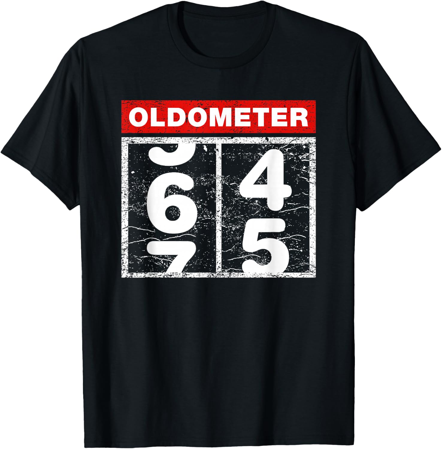 Funny 65th Birthday Oldometer Racing Car T-Shirt