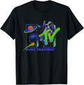 MTV Moon Man Galaxy Neon Space Vibe T-Shirt