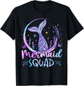 Mermaid Birthday Squad Party Girls Women Mermaid T-Shirt