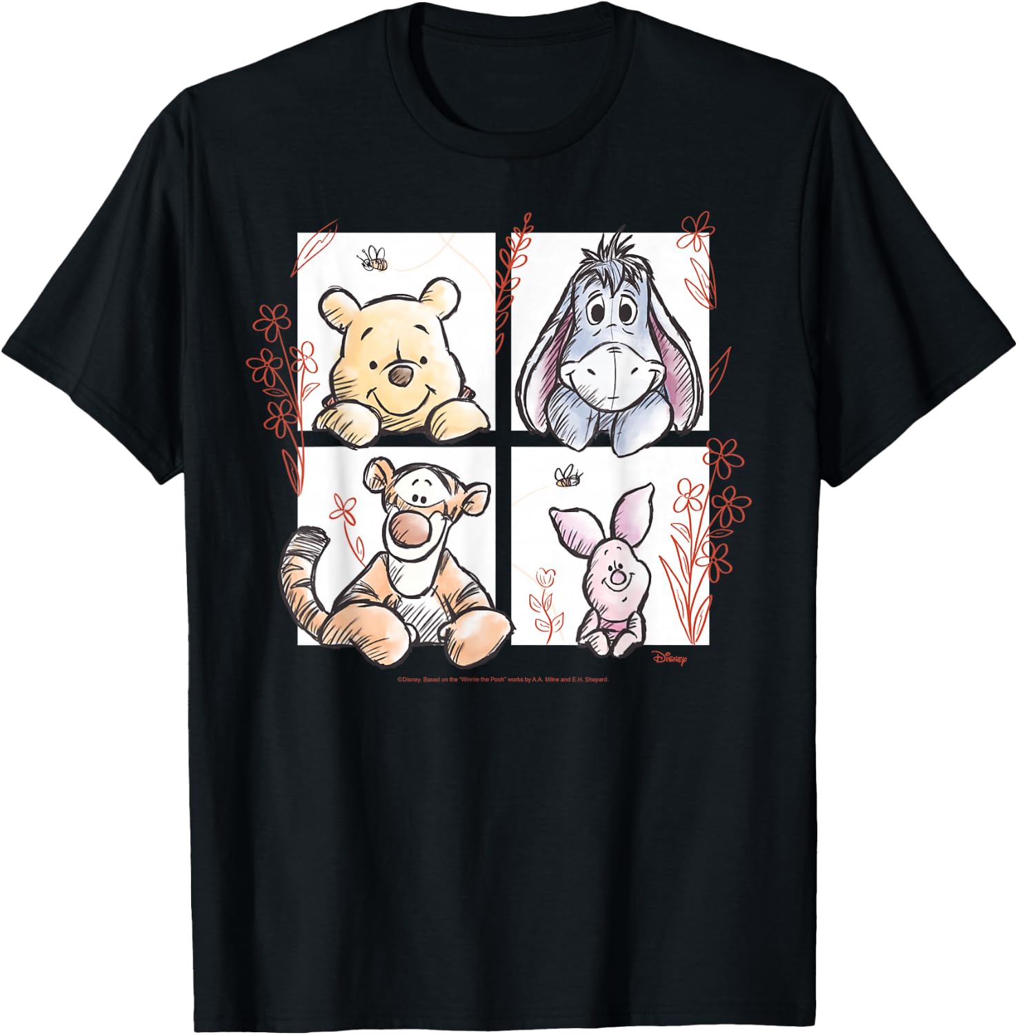 Winnie The Pooh - Pooh Eeyore Tigger and Piglet T-Shirt