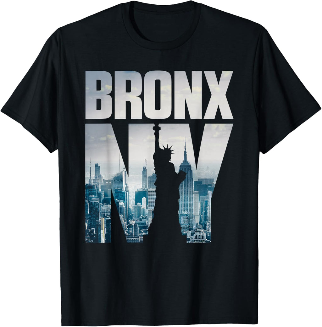 Bronx NYC New York City Skyline Illustration Graphic Design T-Shirt