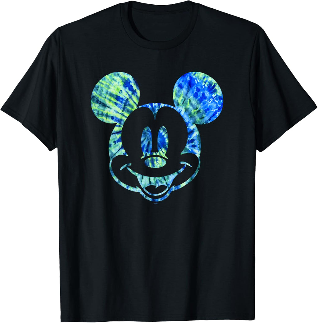 Disney Mickey Mouse Green Tie Dye T-Shirt Small