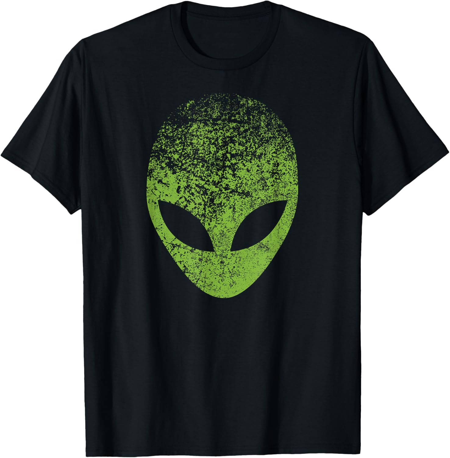 Alien Head Distressed Green Alien Face, Area 51, Roswell UFO T-Shirt