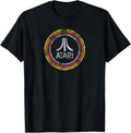 Atari Vintage Distressed Circle Fuji Logo Video Game T-Shirt