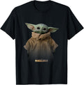Star Wars The Mandalorian Logo The Child Simple Portrait T-Shirt