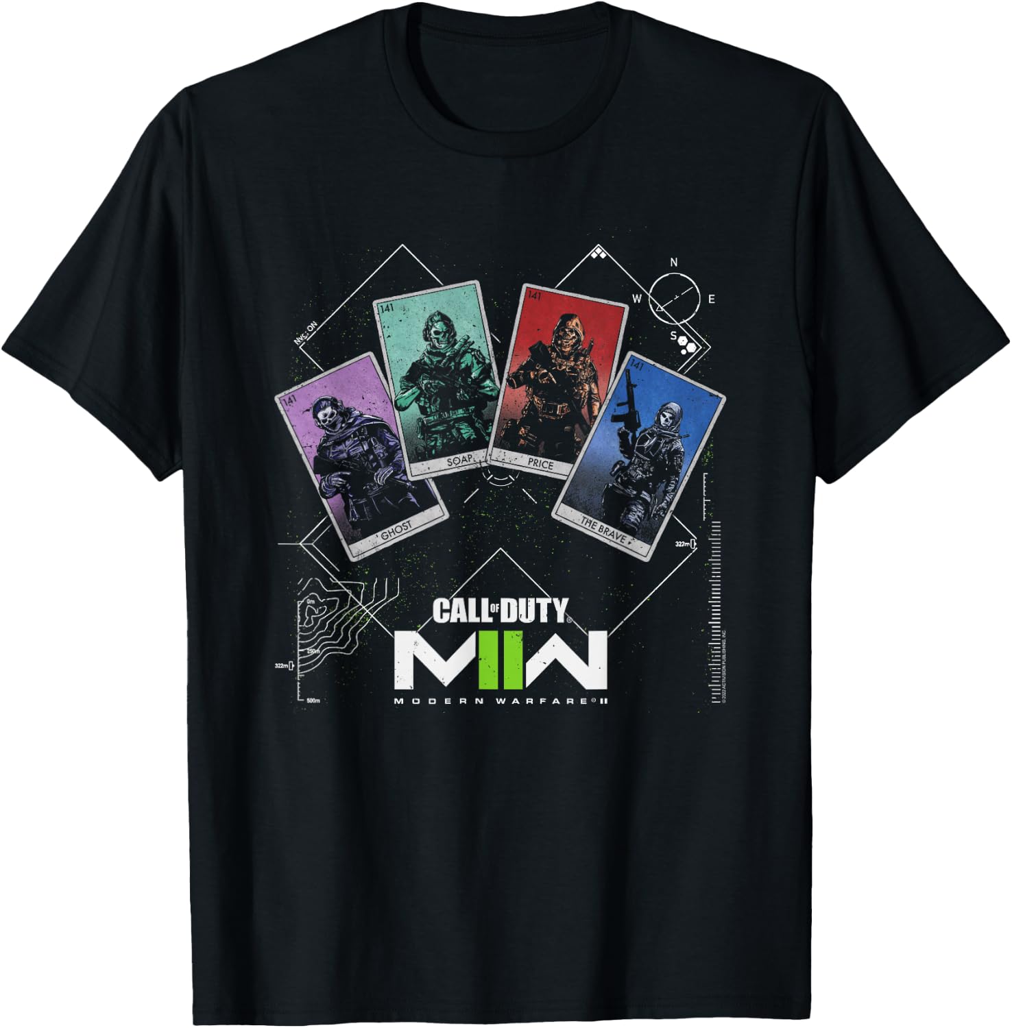 Call of Duty Task Force Tarot Cards Video Game T-Shirt