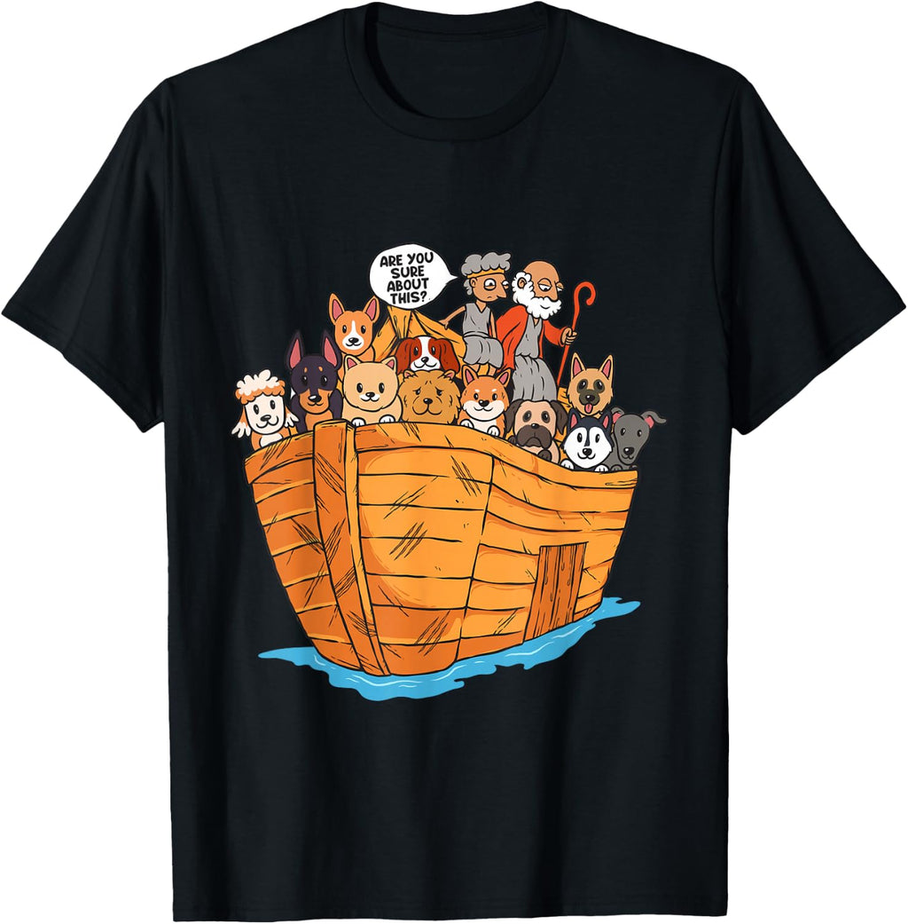 Noah's Ark Dogs Breeds Religious Christian Dog Lover Bible T-Shirt