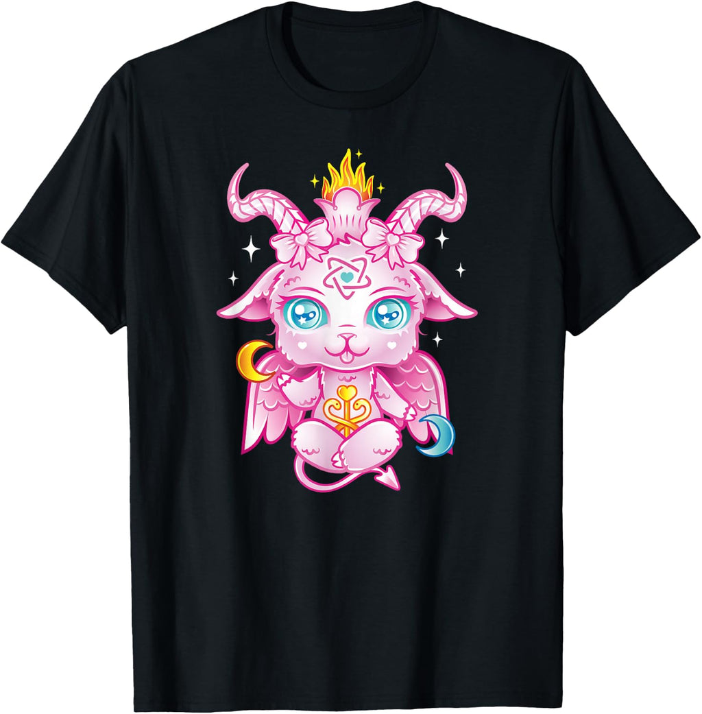 Cute Baby Baphomet Pink Pastel Goth Kawaii Demon T-Shirt