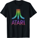 Atari Vintage Distressed Mt. Fuji Rainbow Logo Video Game T-Shirt