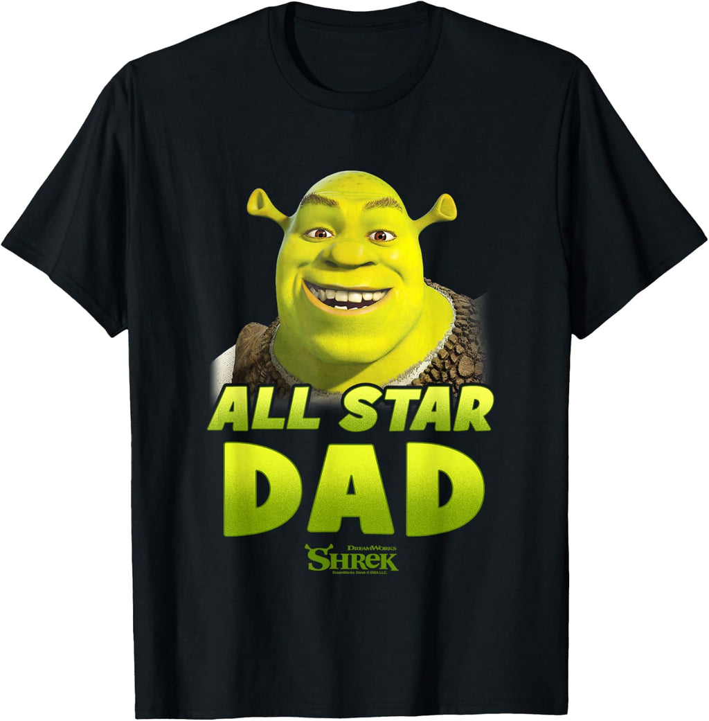 Shrek Father's Day All Star Dad Big Shrek Face Logo T-Shirt