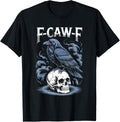Funny F-Caw-F Crow Gothic Moon Humor Halloween T-Shirt