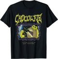 Chocolate Angry Fish Heavy Metal Text Funny Cartoon T-Shirt