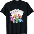 Poker Gambling Card Chips Casino Poker Holdem T-Shirt