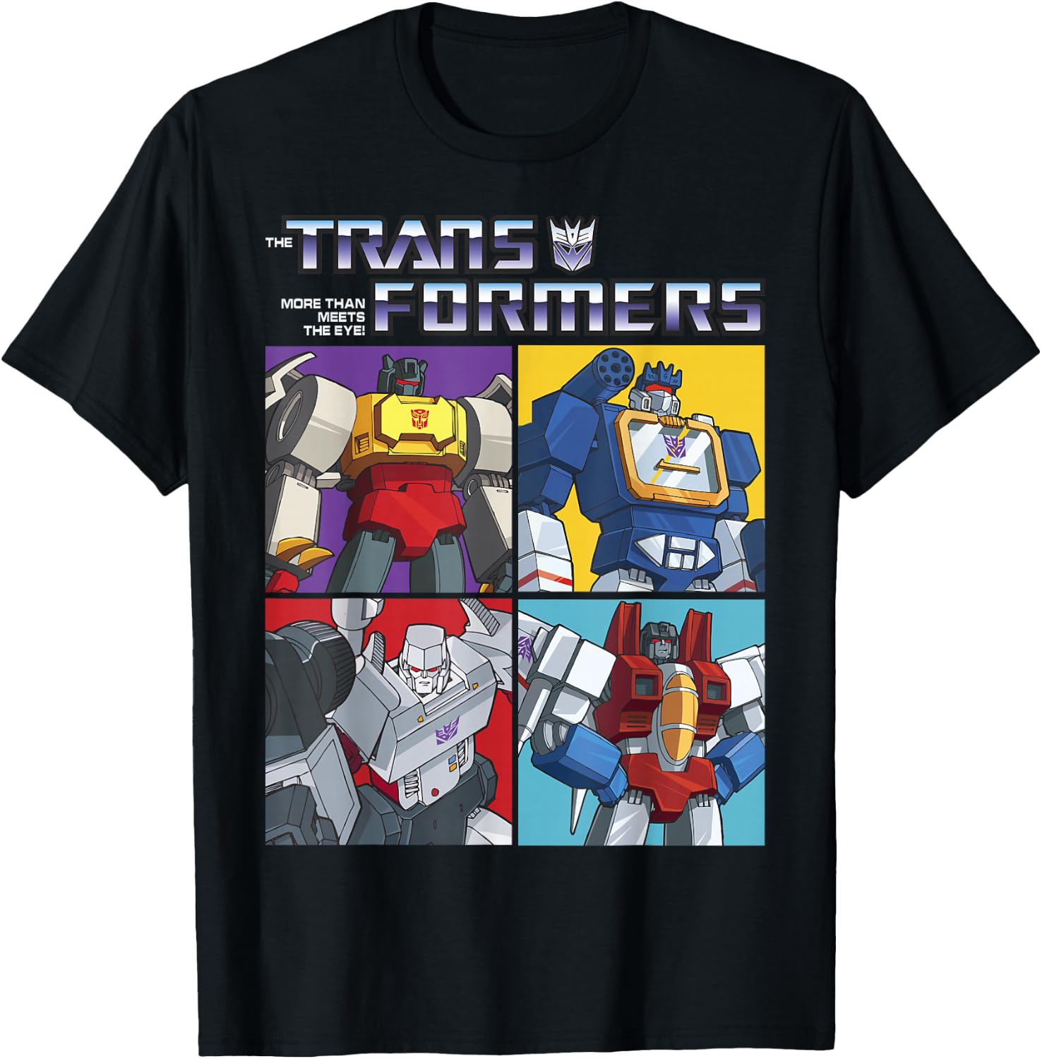 Transformers Decepticon Retro Vintage Color Box Panels T-Shirt