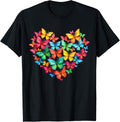 Butterfly Heart Colorful Butterflies T-Shirt