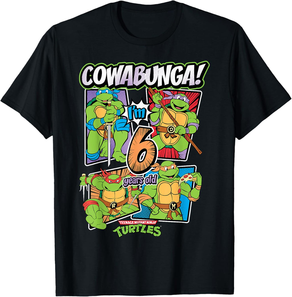 Cowabunga I'm 6 Years Old Teenage Mutant Ninja Turtles T-Shirt