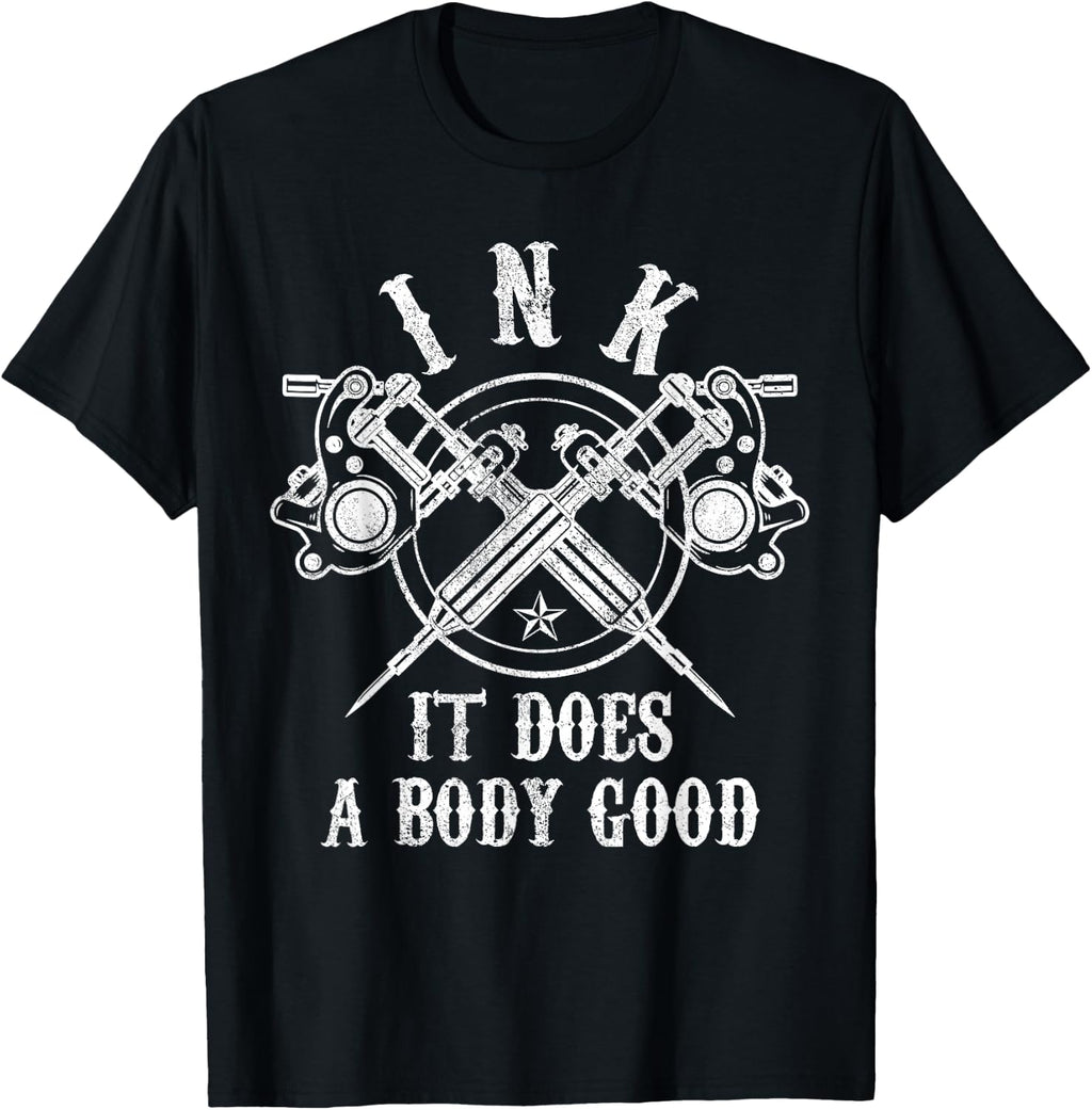 Tattoo Guns - Vintage Ink Inked Funny Tattoo Artist Gift T-Shirt