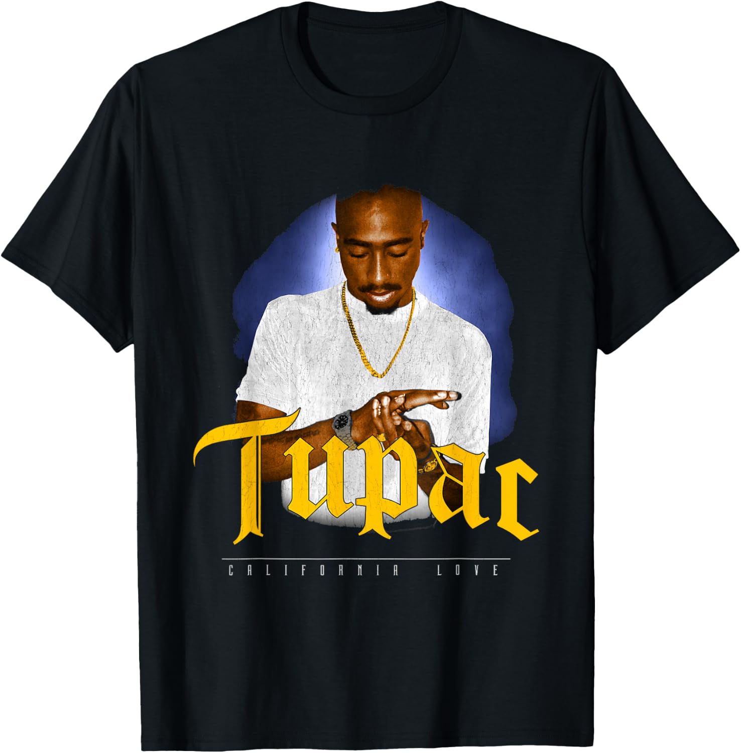 Official Tupac 247 Hands Down Logo T-Shirt Small