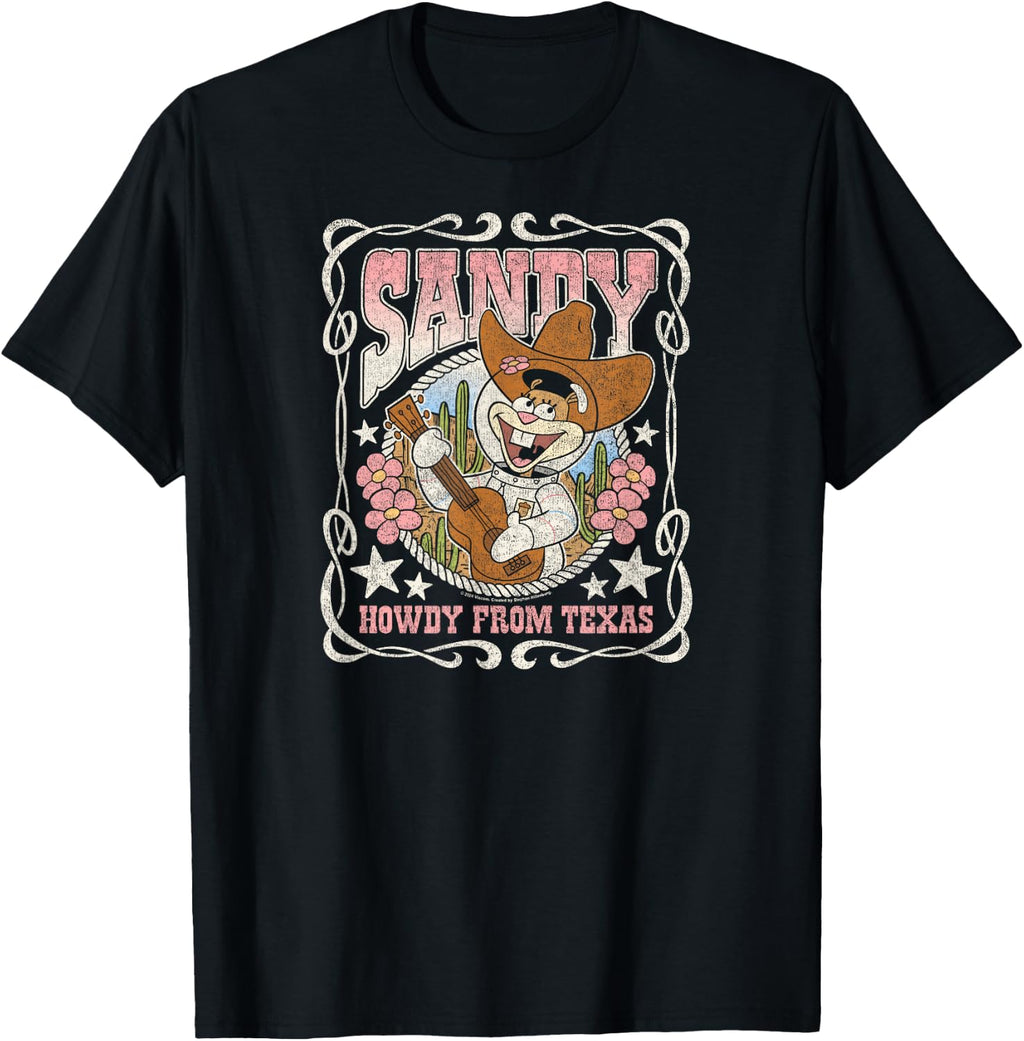 Spongebob Squarepants - Sandy Cheeks Howdy from Texas T-Shirt