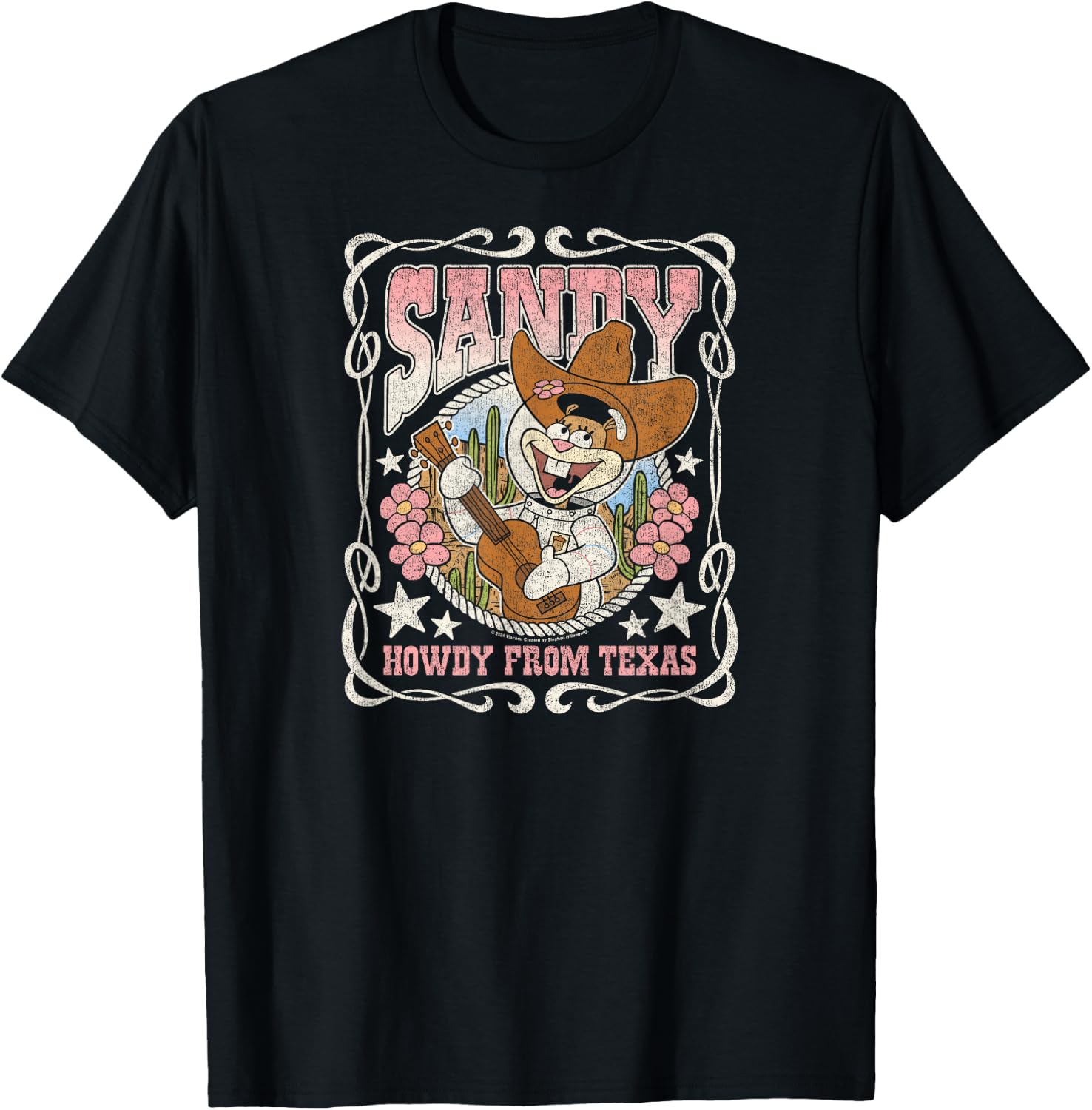 Spongebob Squarepants - Sandy Cheeks Howdy from Texas T-Shirt