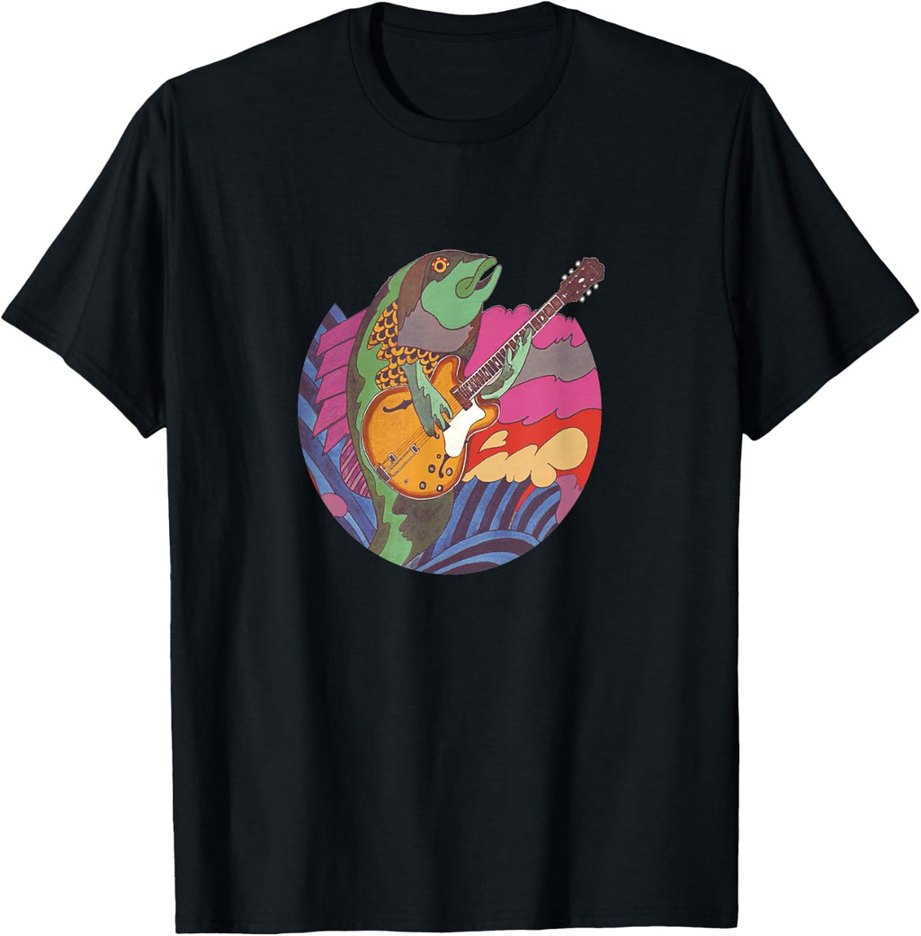 Kingfish Guitar Playing Fish T-Shirt