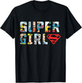 DC Supergirl Logo Comic Strip T-Shirt