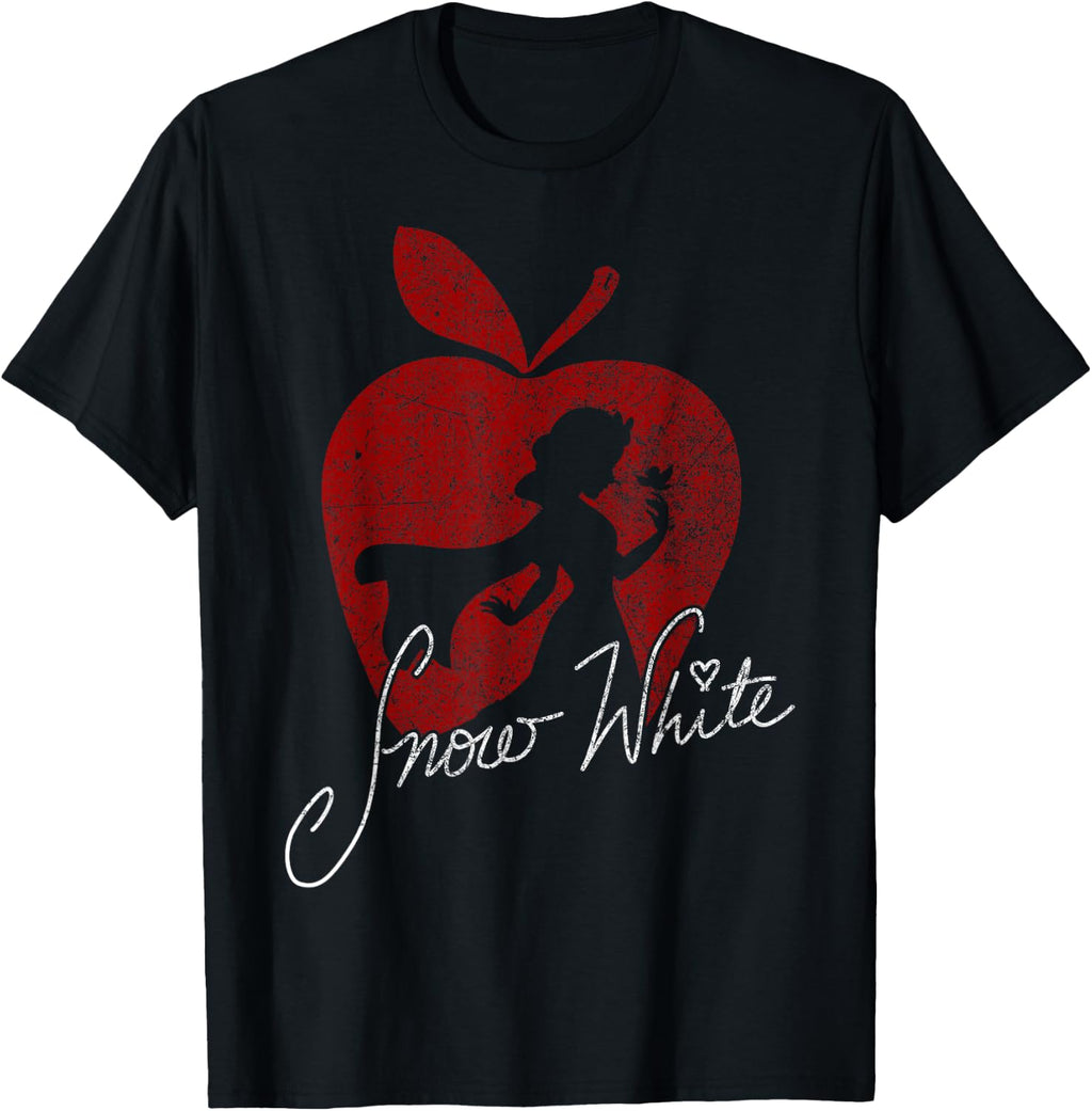 Disney Snow White Apple Silhouette Graphic T-Shirt T-Shirt