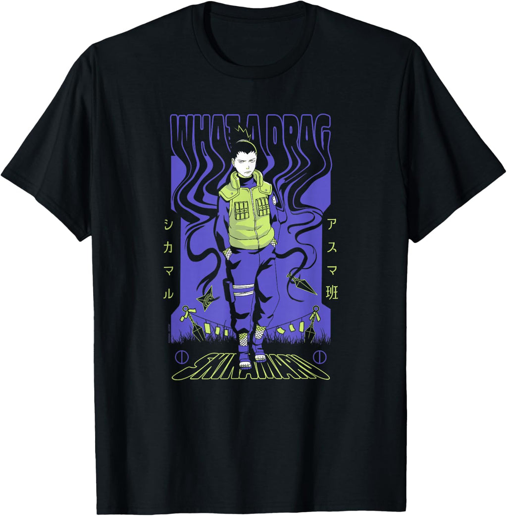 Naruto Shippuden Shikamaru Nara What a Drag Anime T-Shirt