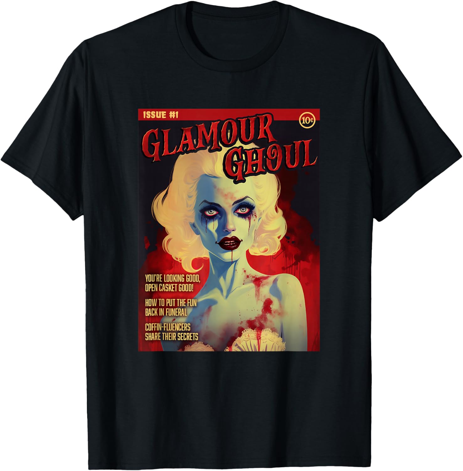 Glamour Ghoul 1950s Horror Comic Cover T-Shirt