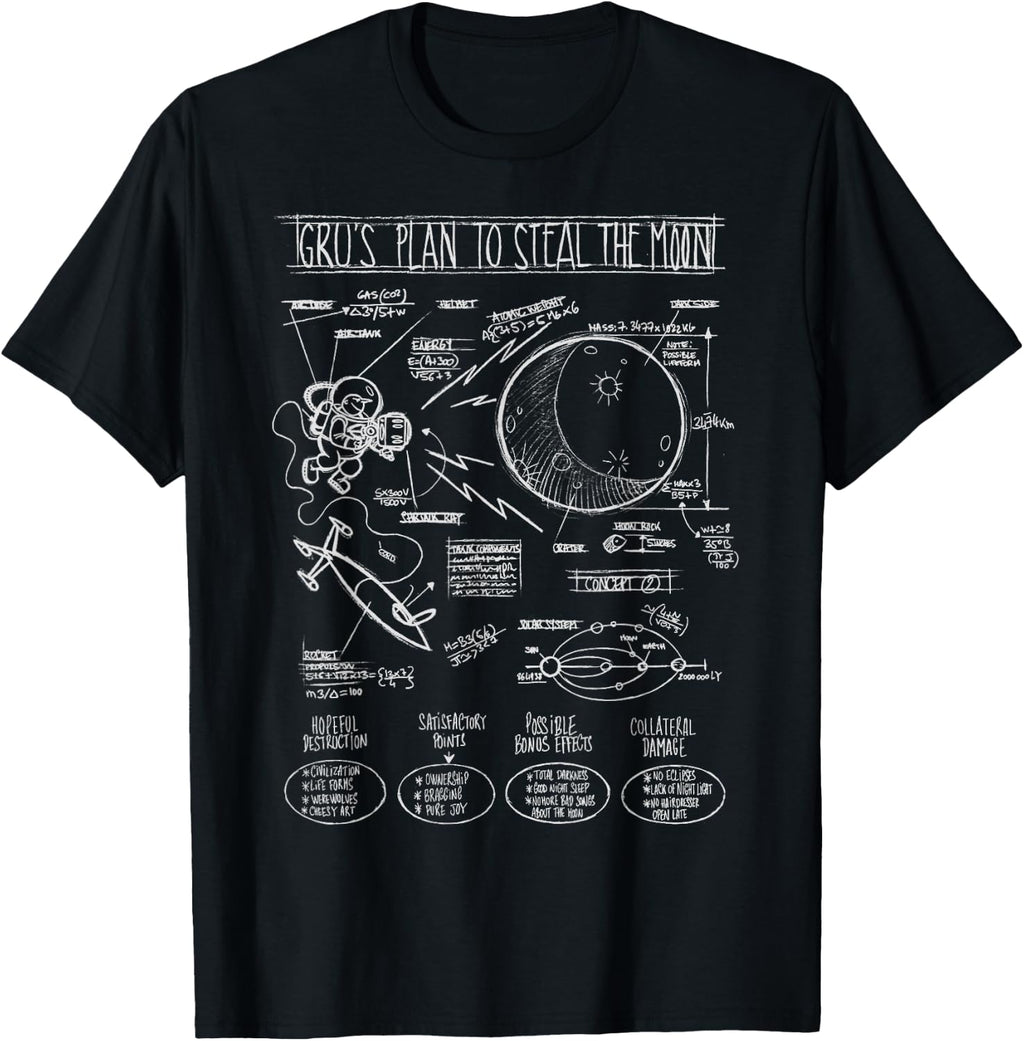 Despicable Me Minions Gru's Moon Plans Graphic T-Shirt T-Shirt