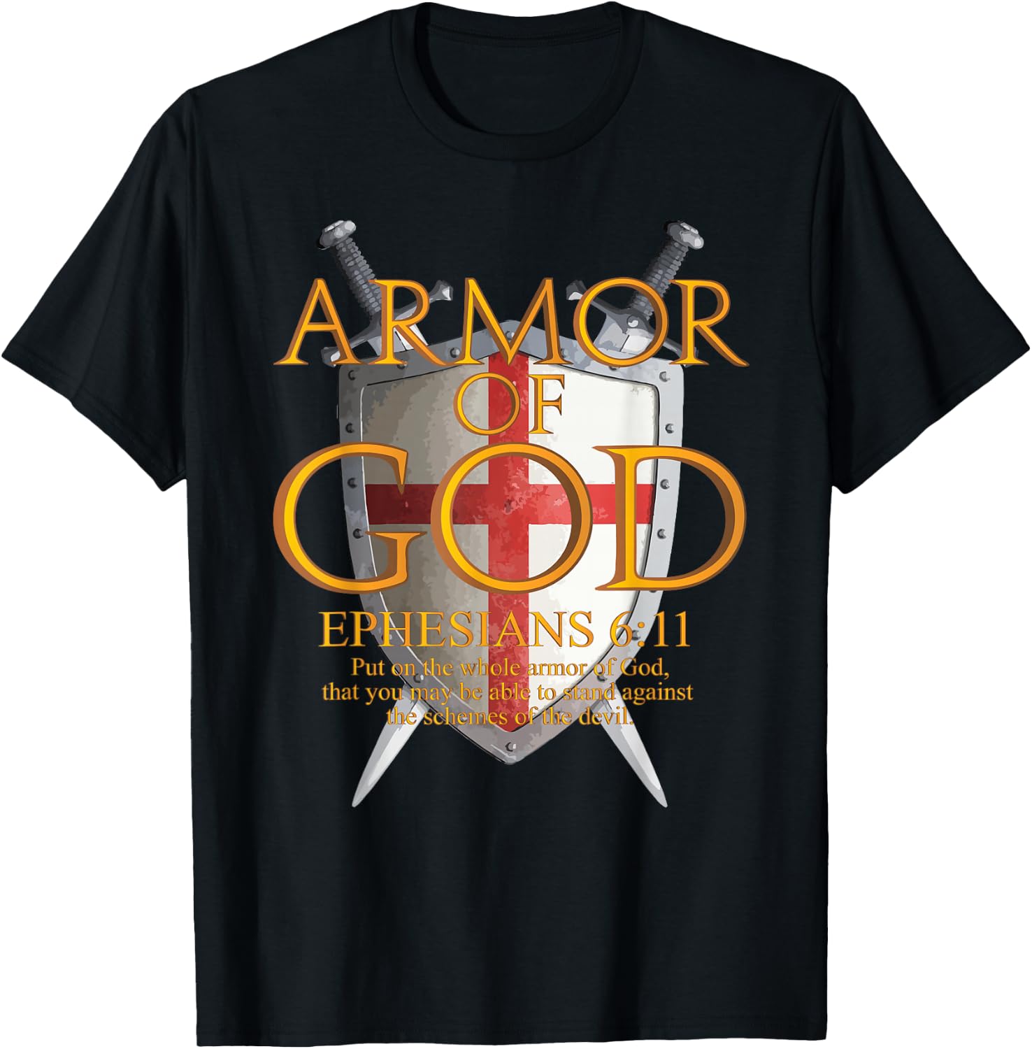 Armor of God Ephesians Bible Verse Religious Christian Gift T-Shirt