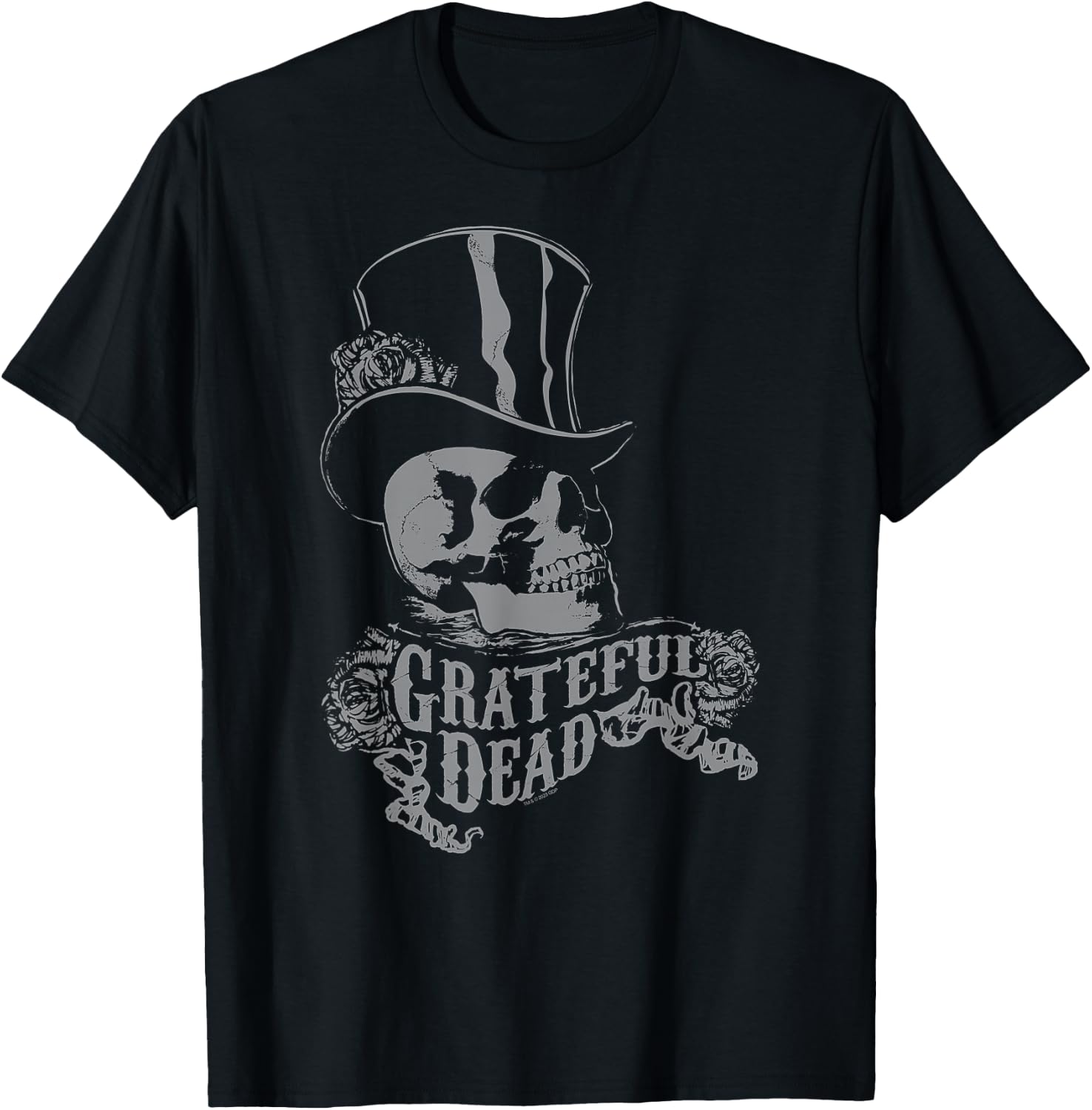 Grateful Dead Skull with Top Hat and Roses Vintage Band T-Shirt