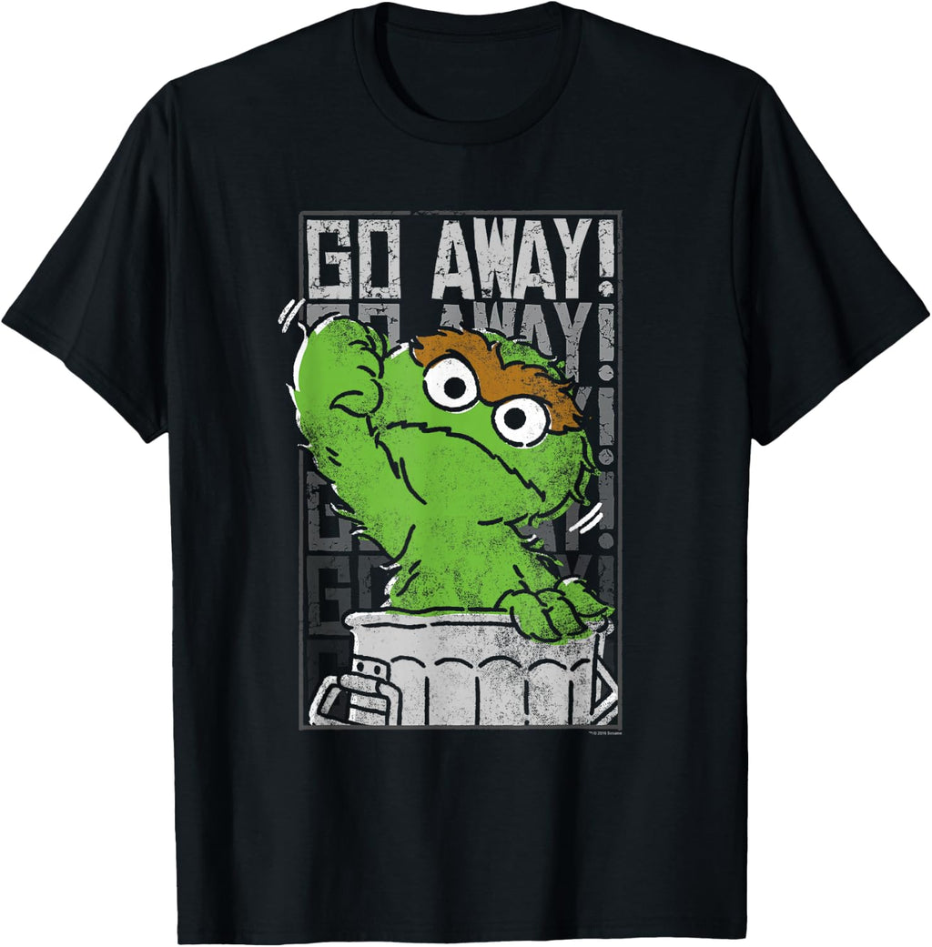 Sesame Street Oscar The Grouch Go Away T-Shirt