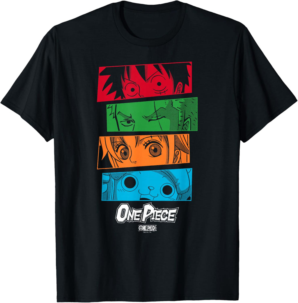 One Piece Anime Straw Hat Crew Character Eyes T-Shirt
