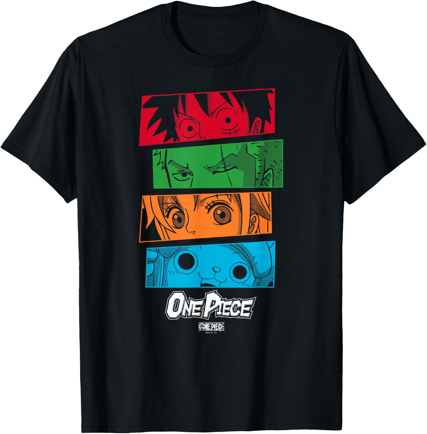 One Piece Anime Straw Hat Crew Character Eyes T-Shirt