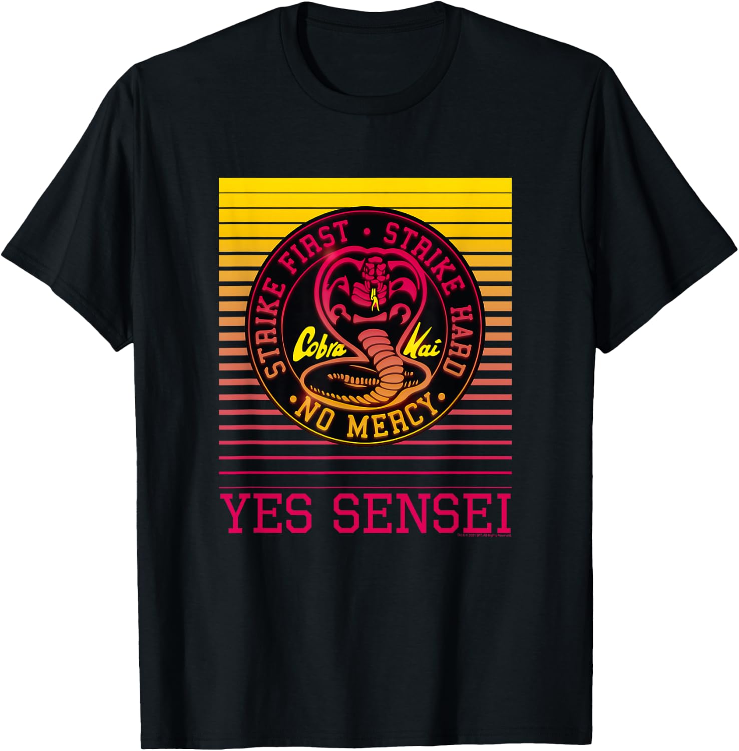Cobra Kai Yes Sensei Retro Gradient T-Shirt