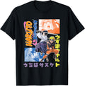 Naruto Shippuden Naruto Sasuke Kanji Collage Anime T-Shirt