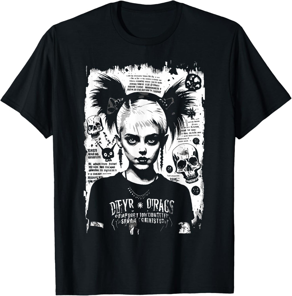 80's Punk Trad Goth Photocopy Fanzine Flyer Art Version 4 T-Shirt
