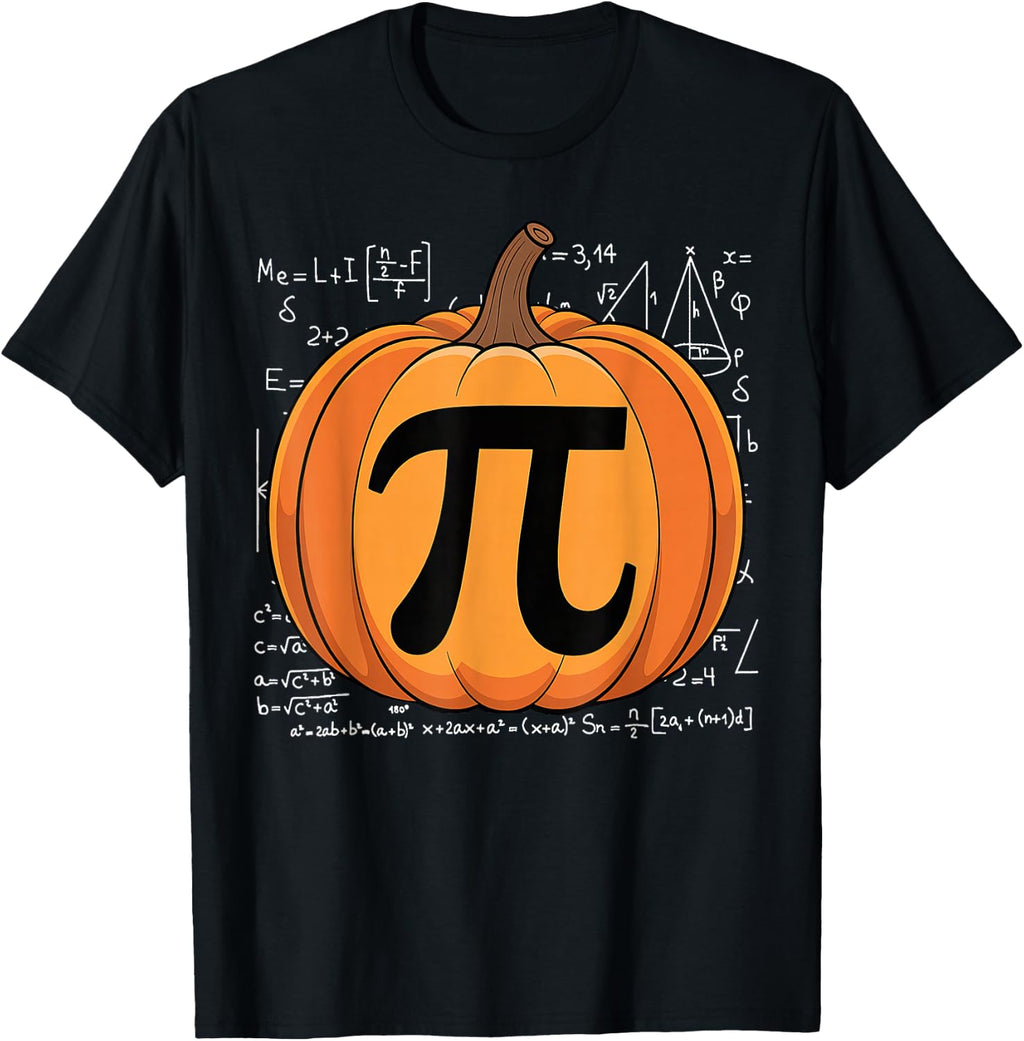 Pumpkin Pie Math Halloween Thanksgiving Pi Day T-Shirt