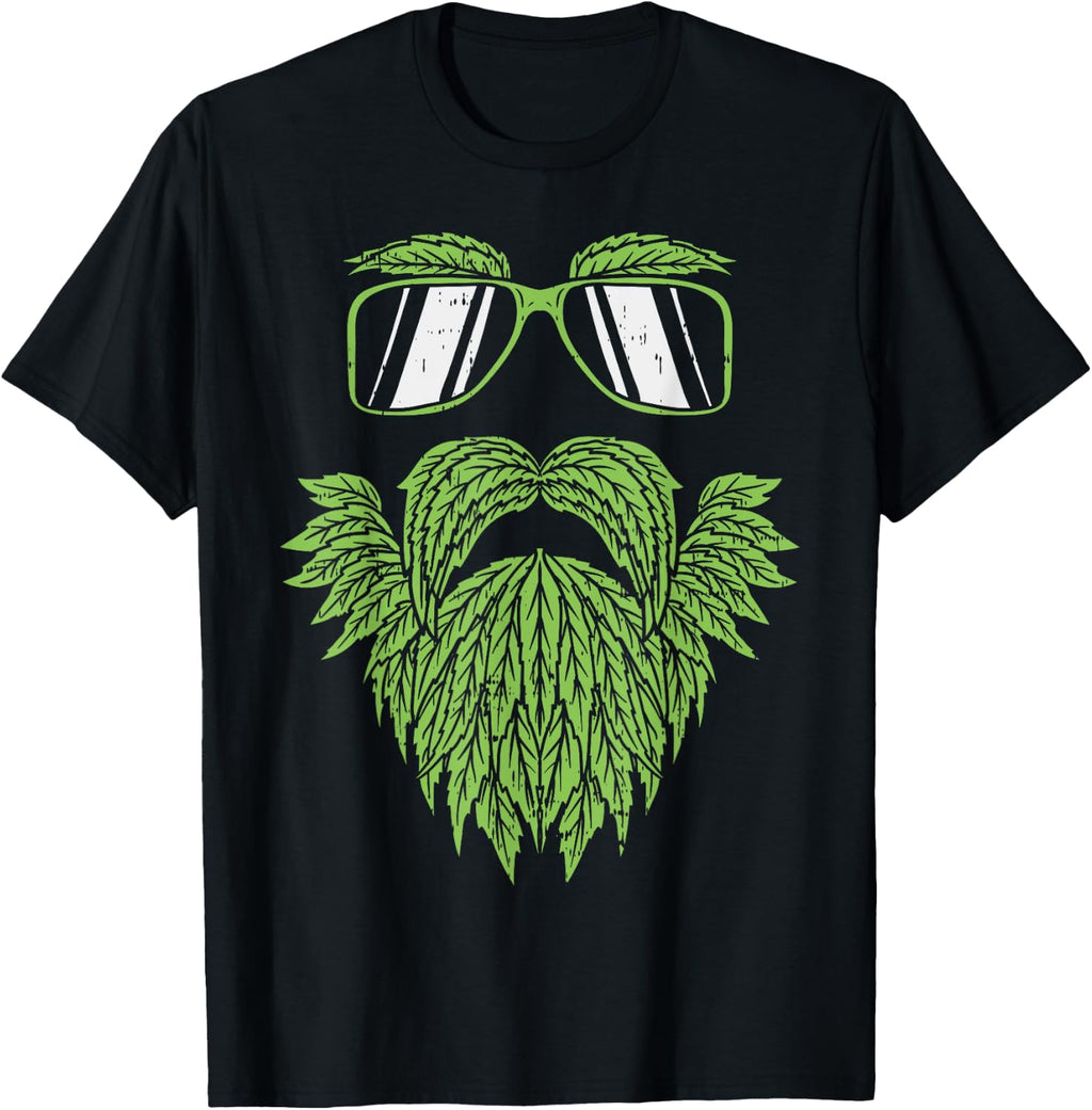 Weed Beard Shirt Face Marijuana Cannabis Irish Hipster T-Shirt