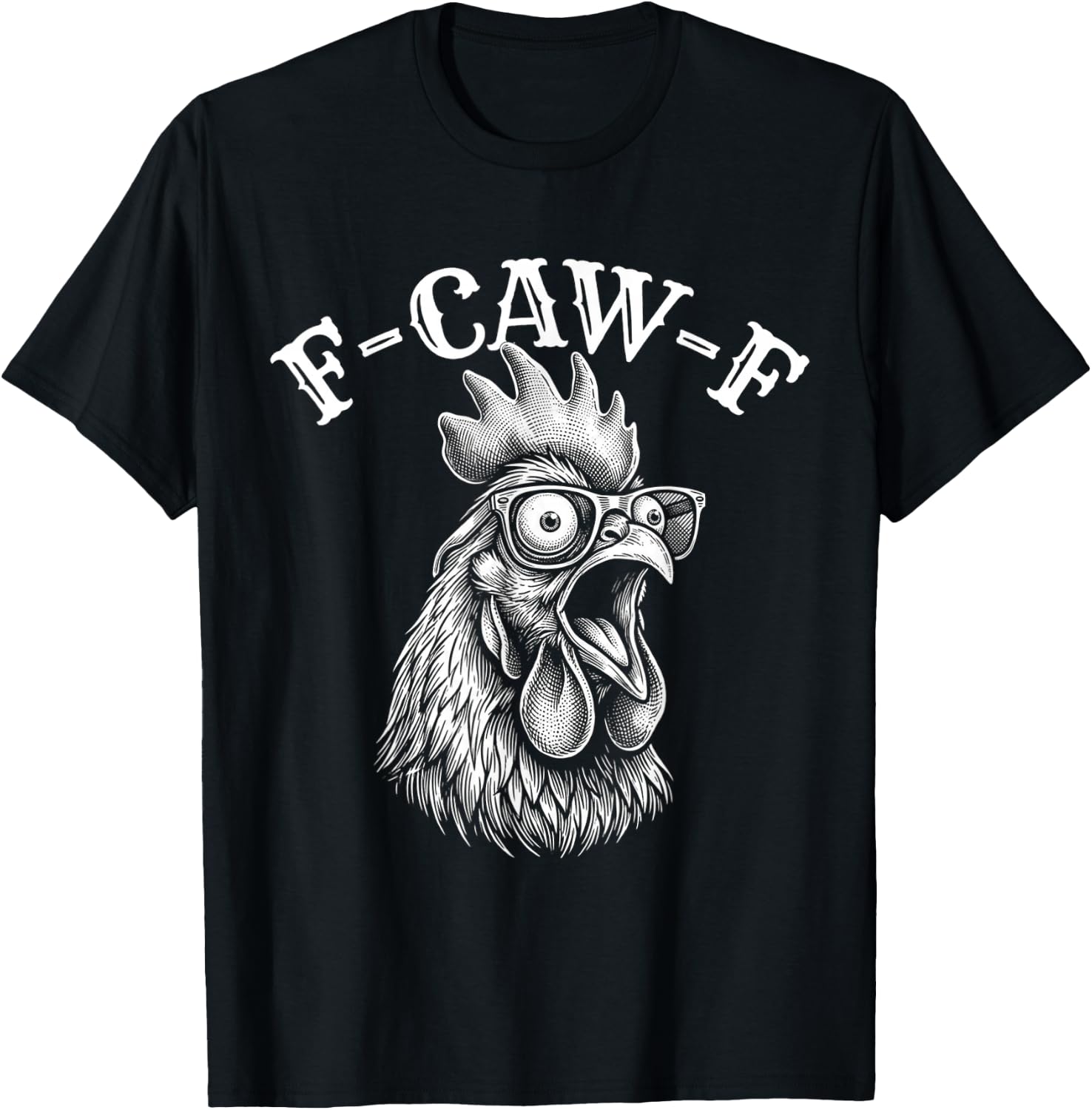 Funny Chicken with Glasses Nerdy Rooster Humor T-Shirt