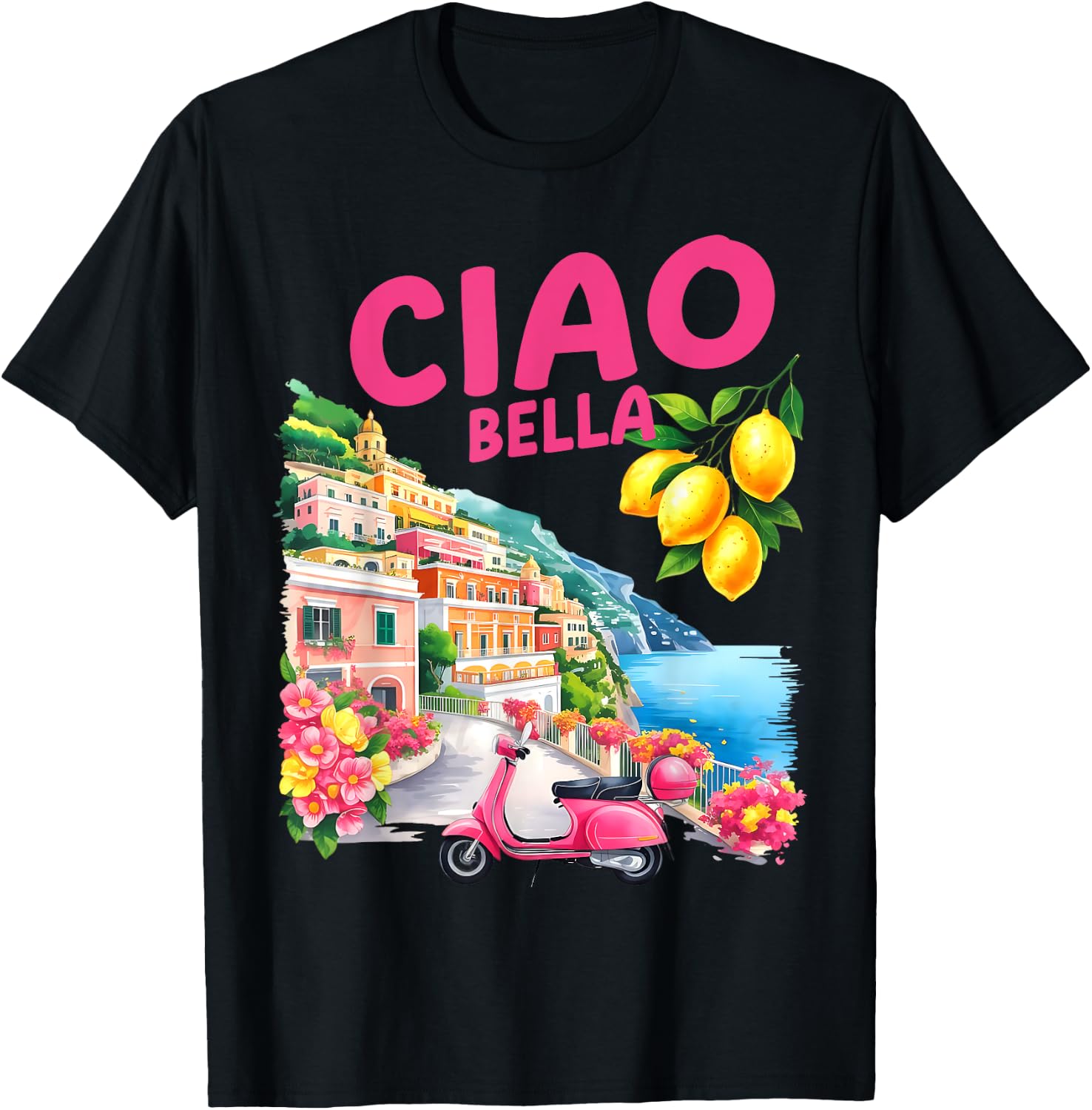 Ciao Bella Italy Amalfi Coast Women Girl T-Shirt