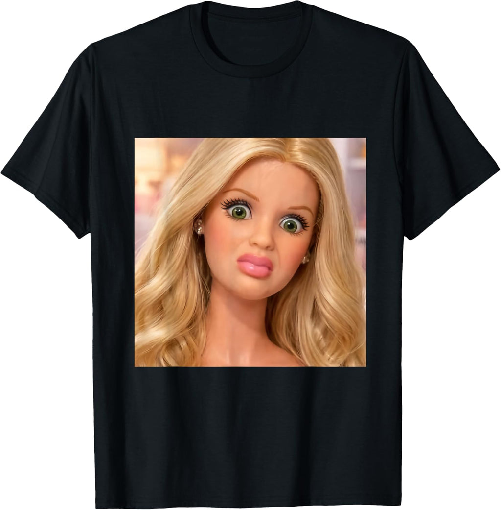Funny Doll Face Meme Hilarious Sarcastic Disgusting T-Shirt