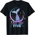 Dive Into Five 5th Birthday Mermaid Theme Party 5 Years Old T-Shirt