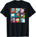 Invader Zim Group Shot Characters Boxed Up Grid Logo T-Shirt