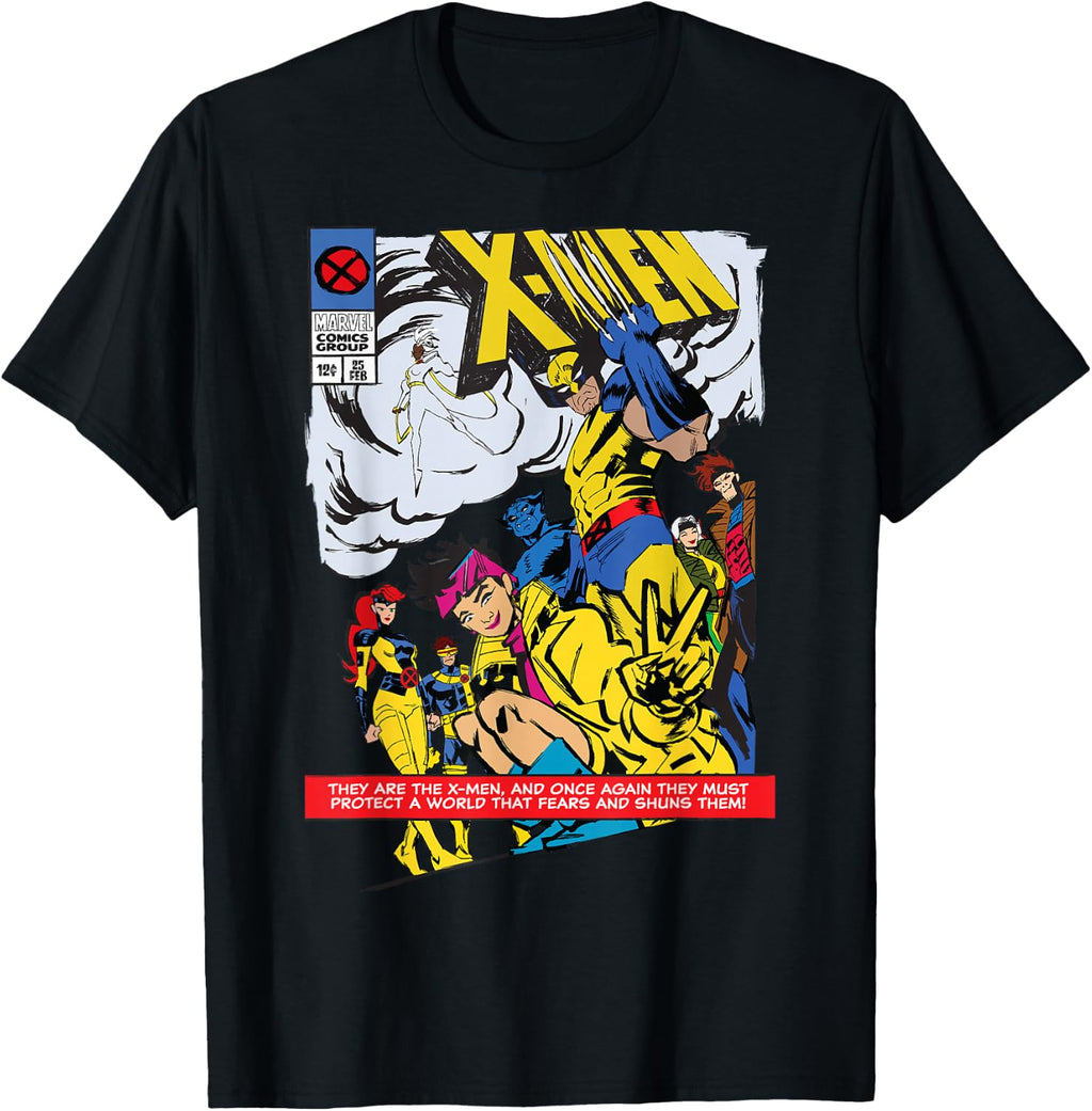 Marvel X-Men Classic X-Men 1997 Group Comic Retro Cover T-Shirt