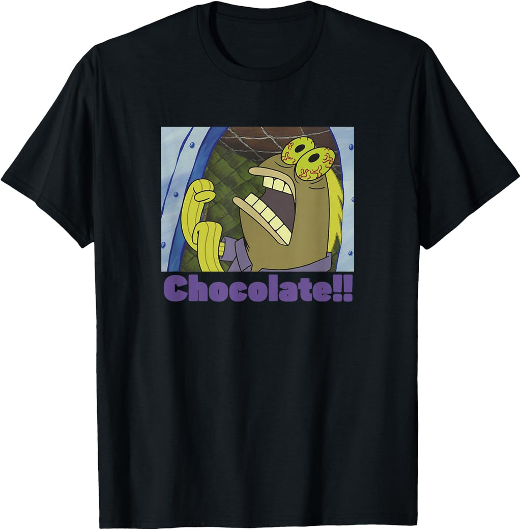 Spongebob Squarepants Fish Screams Chocolate T-Shirt