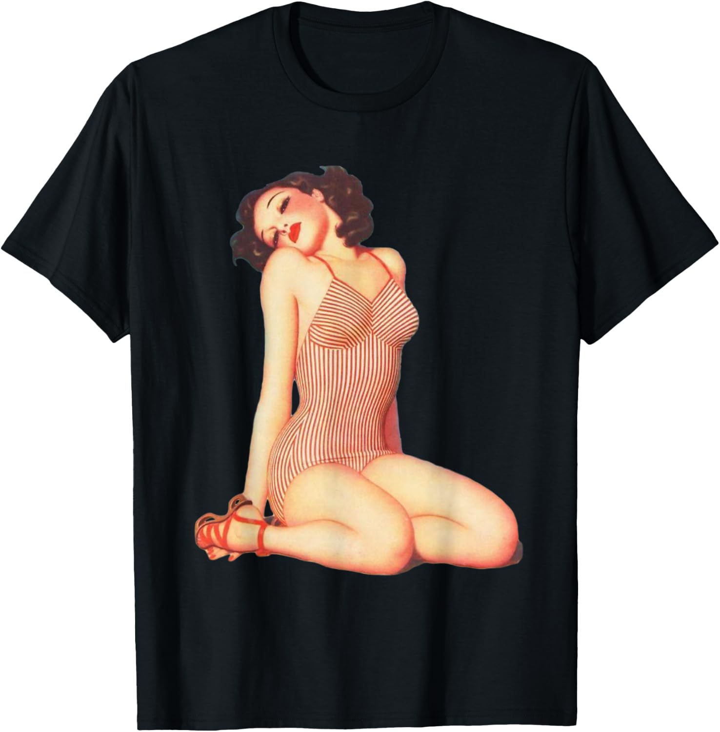 40s Pin-Up Girl Sexy Classic Vintage Retro T-Shirt